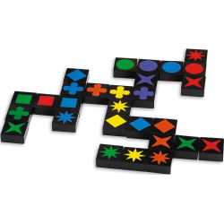 Qwirkle est un jeu de dominos avec des couleurs et des formes.