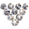 Set de 10 dés à 10 faces - Opaque Blanc et Noir