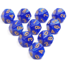 Set de 10 dés à 10 faces - Blue Pearl
