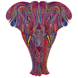 Acheter un puzzle créatif en bois L Éléphant Sauvage