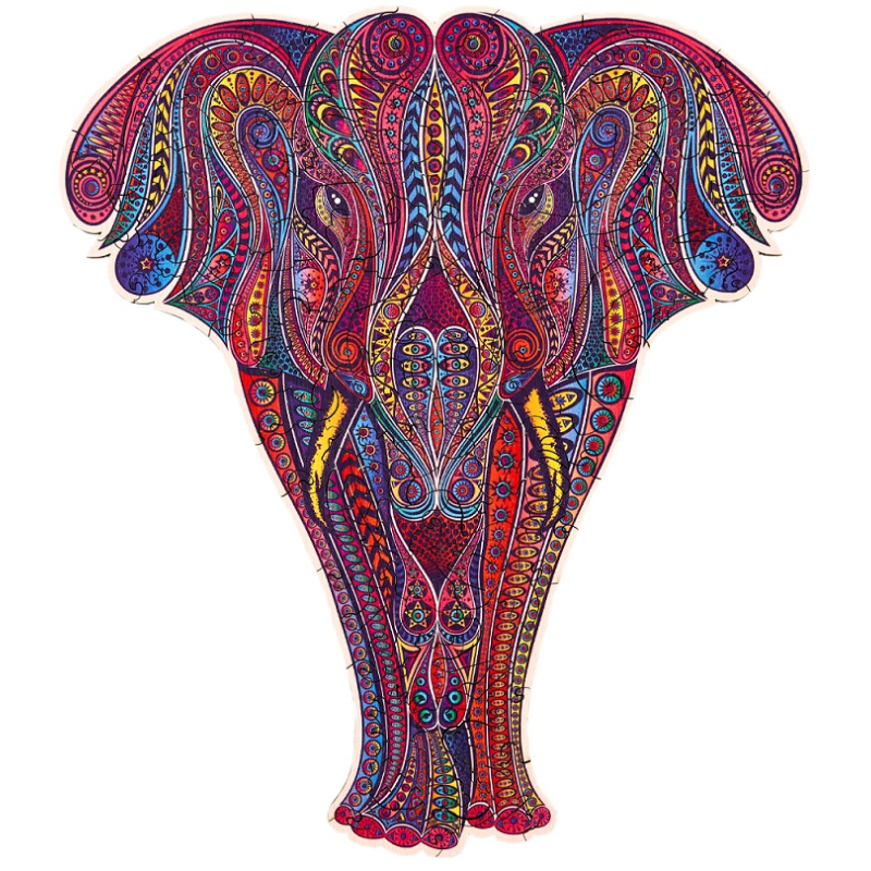 Acheter un puzzle créatif en bois L Éléphant Sauvage