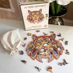 Acheter un puzzle créatif en bois Le Tigre Captivant
