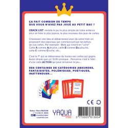 Acheter le jeu de société Crack List