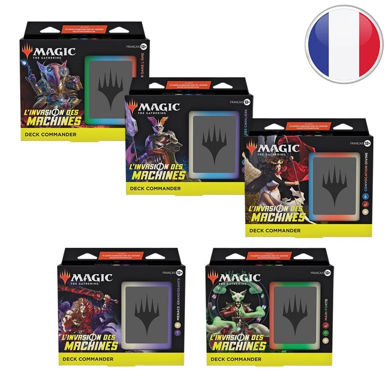 Acheter lot des 5 decks commander L'Invasion des machines
