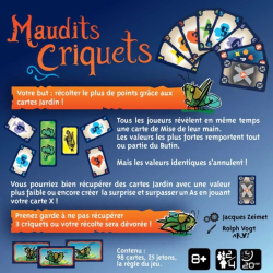 Acheter le jeu de société Maudits Criquets Gigamic (gamme cafard)