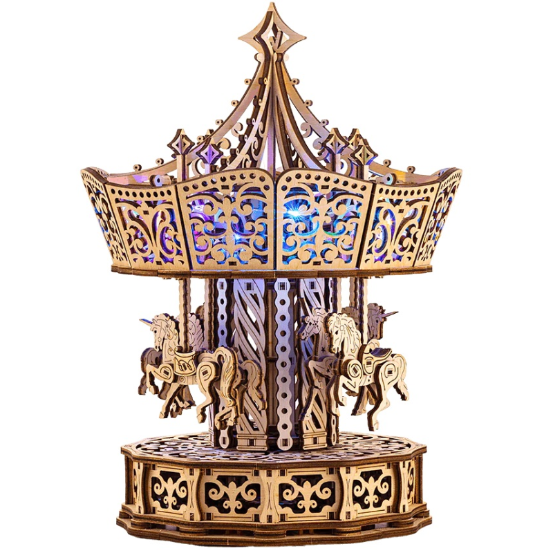 Acheter une Maquette 3D mécanique en bois - Carroussel Parisien