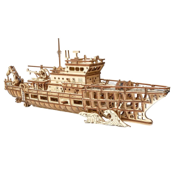 Acheter une Maquette 3D mécanique en bois - Yacht d'exploration