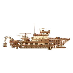 Acheter une Maquette 3D mécanique en bois - Yacht d'exploration