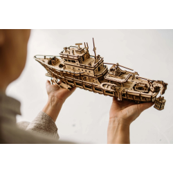 Acheter une Maquette 3D mécanique en bois - Yacht d'exploration