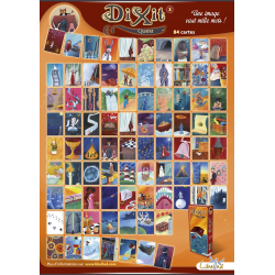 Dixit 2 Quest est une extension qui comprend 84 nouvelles cartes.