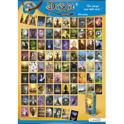 Dixit 3 Journey est une extension qui comprend 84 nouvelles cartes.