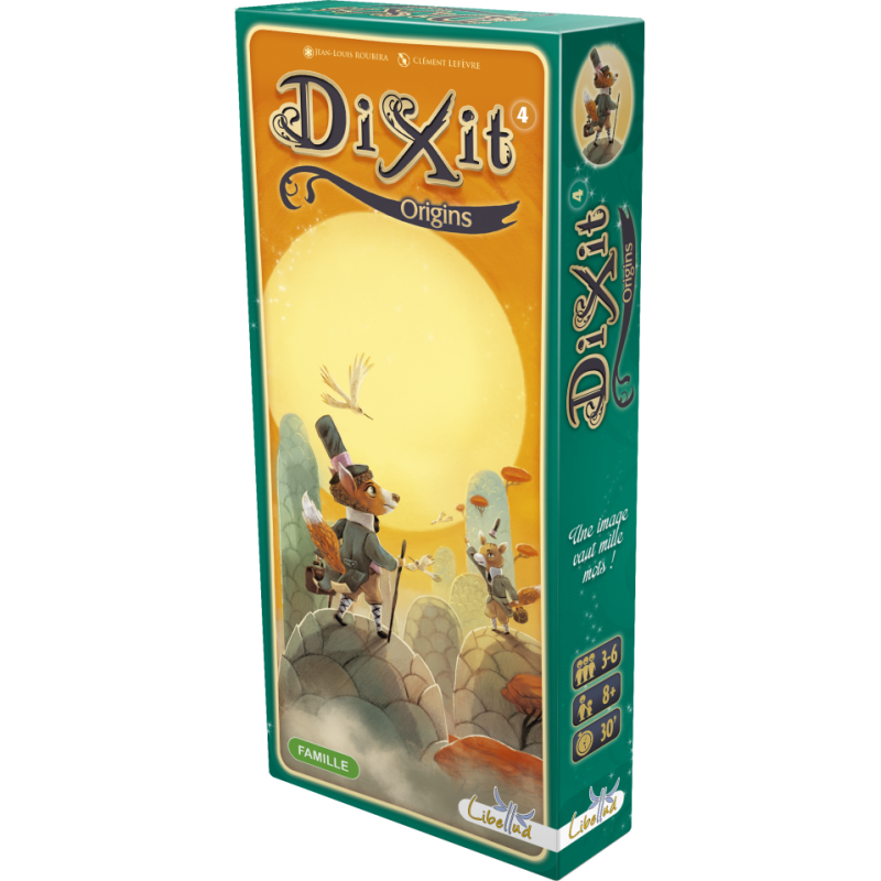 Dixit 4 Origins est une extension qui comprend 84 nouvelles cartes.