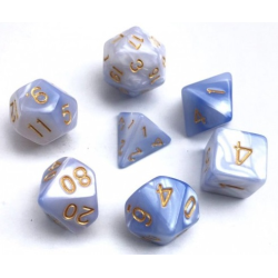 Set de 7 dés, idéal pour les jeux de rôle.