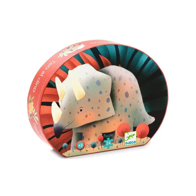 Acheter puzzle enfant Djeco silhouette Téo le Dino