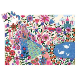 Acheter puzzle enfant Djeco silhouette La Princesse et son Paon