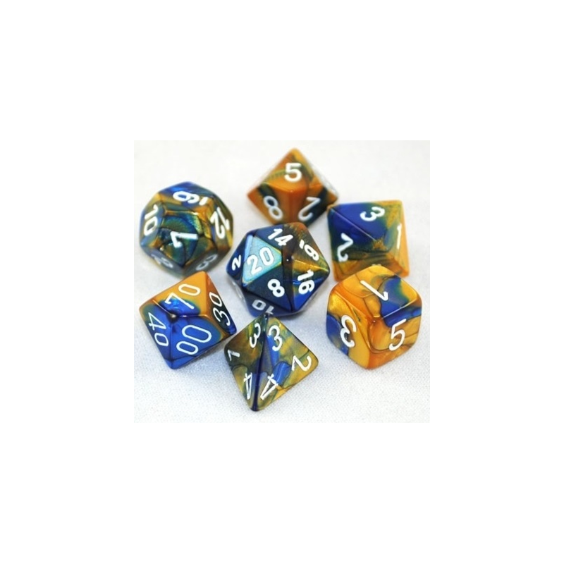 Set de 7 dés, idéal pour les jeux de rôle.