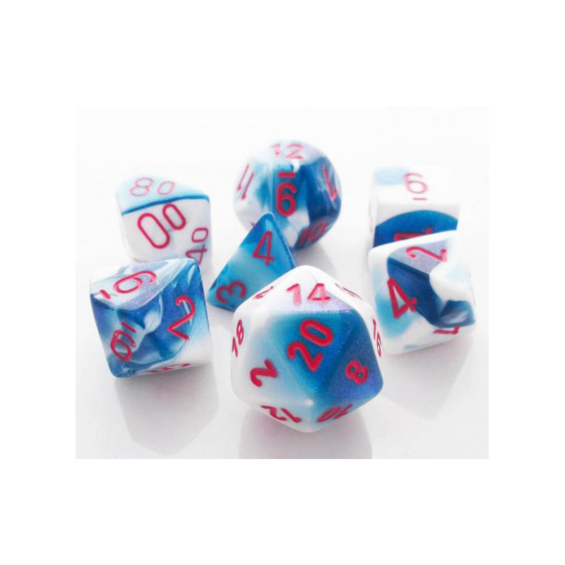 Set de 7 dés, idéal pour les jeux de rôle.