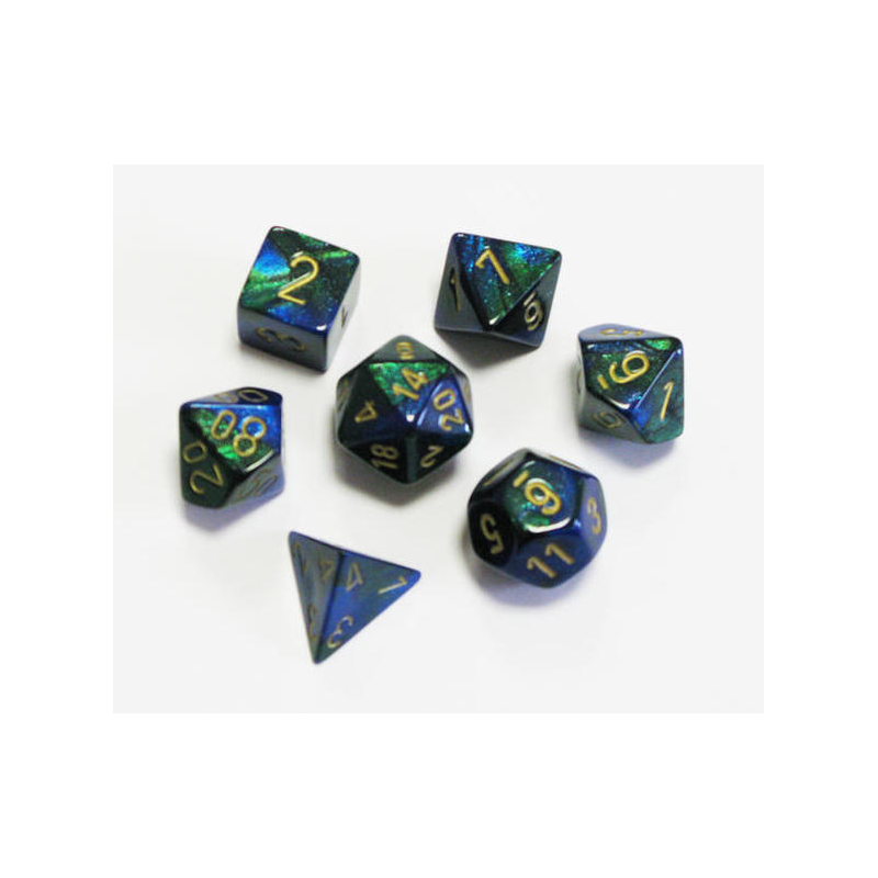 Set de 7 dés, idéal pour les jeux de rôle.