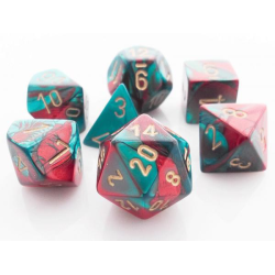 Set de 7 dés, idéal pour les jeux de rôle.