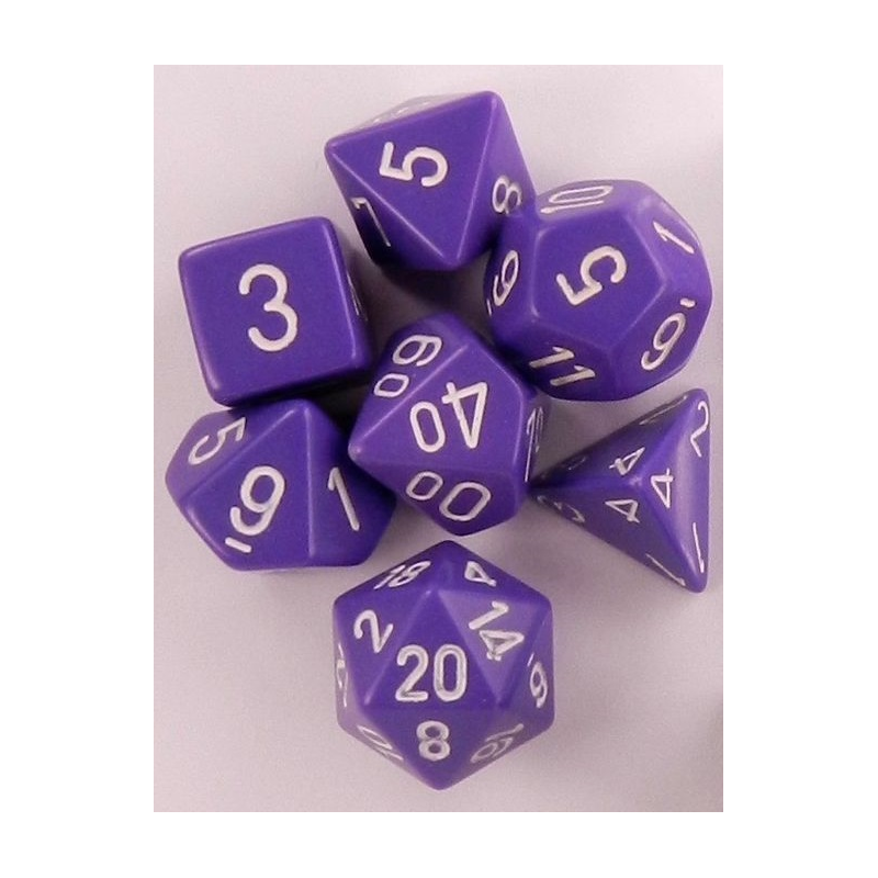 Set de 7 dés, idéal pour les jeux de rôle.