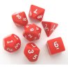 Set de 7 dés, idéal pour les jeux de rôle.