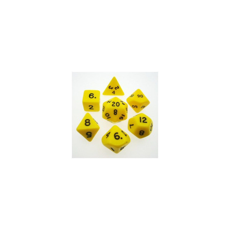 Set de 7 dés, idéal pour les jeux de rôle.