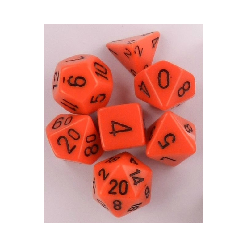 Set de 7 dés, idéal pour les jeux de rôle.