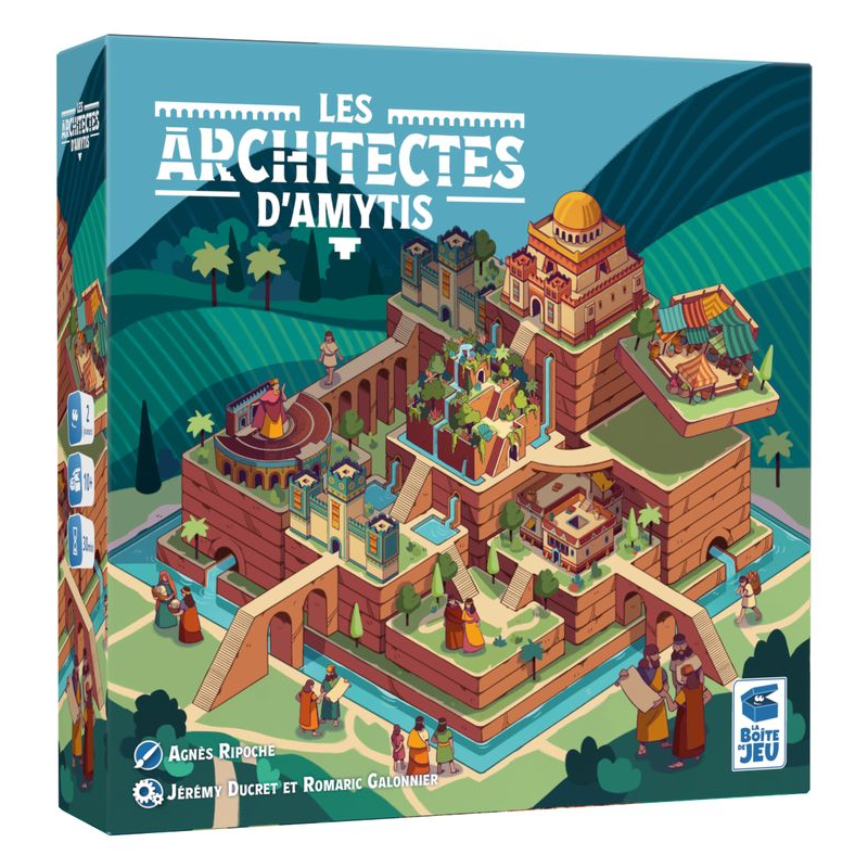 Acheter le jeu de société Les Architectes d'Amytis la boite de jeu.