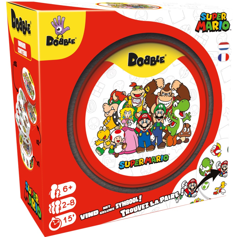 Retrouvez l'univers de super mario dans ce Dobble