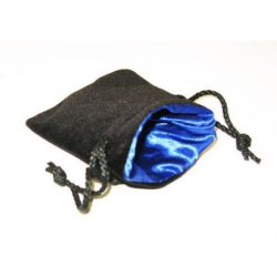 Bourse de dés - Petit Format - Velours noir/Satin