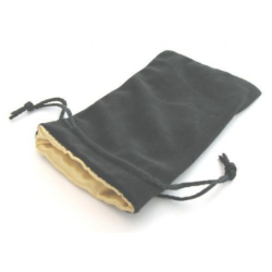 Bourse de dés - Grand Format - Velours noir/Satin