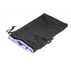 Bourse de dés - Grand Format - Velours noir/Satin