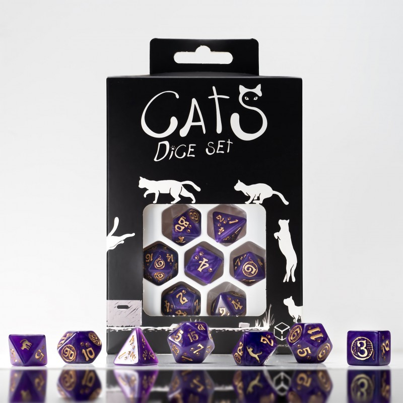 Set de 7 dés, idéal pour les jeux de rôle.