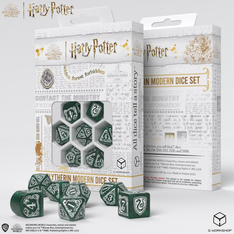 Set de 7 dés, idéal pour les jeux de rôle.