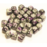 Set de 36 dés - Gemini Violet-Acier/Blanc