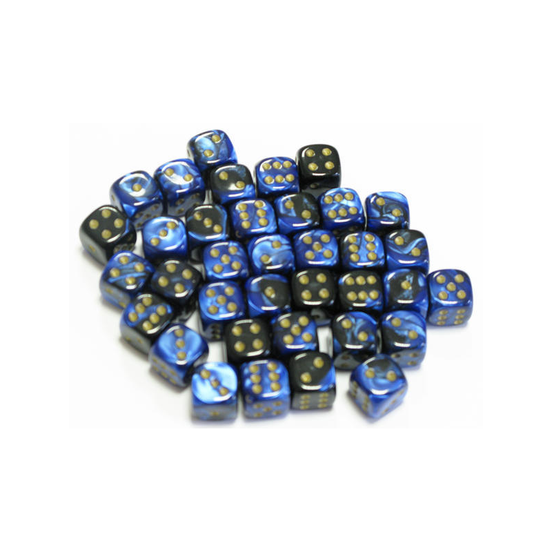 Set de 36 dés - Gemini Noir-Bleu/Or