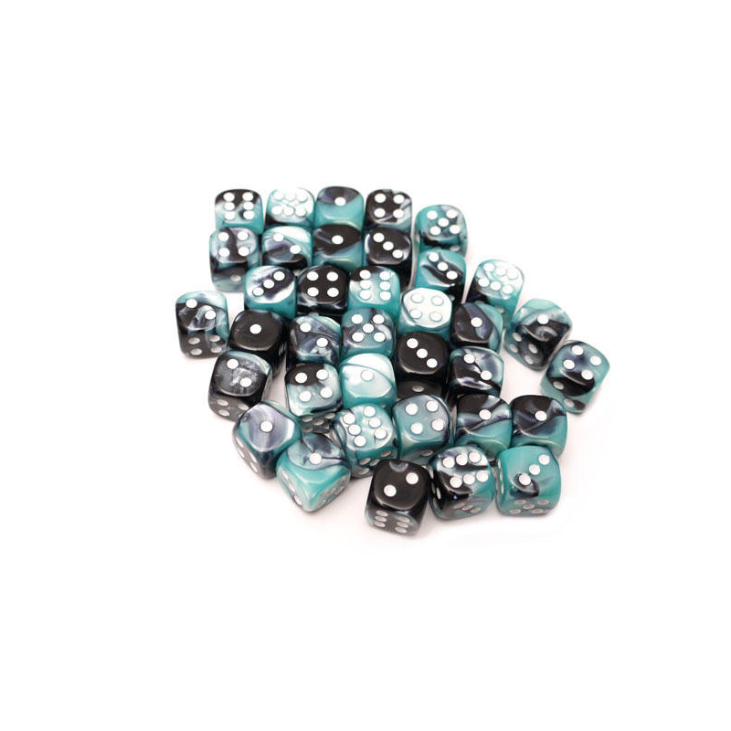 Set de 36 dés - Gemini Noir-Nacre/Blanc