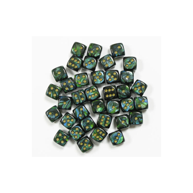 Set de 36 dés - Scarab Jade/Or