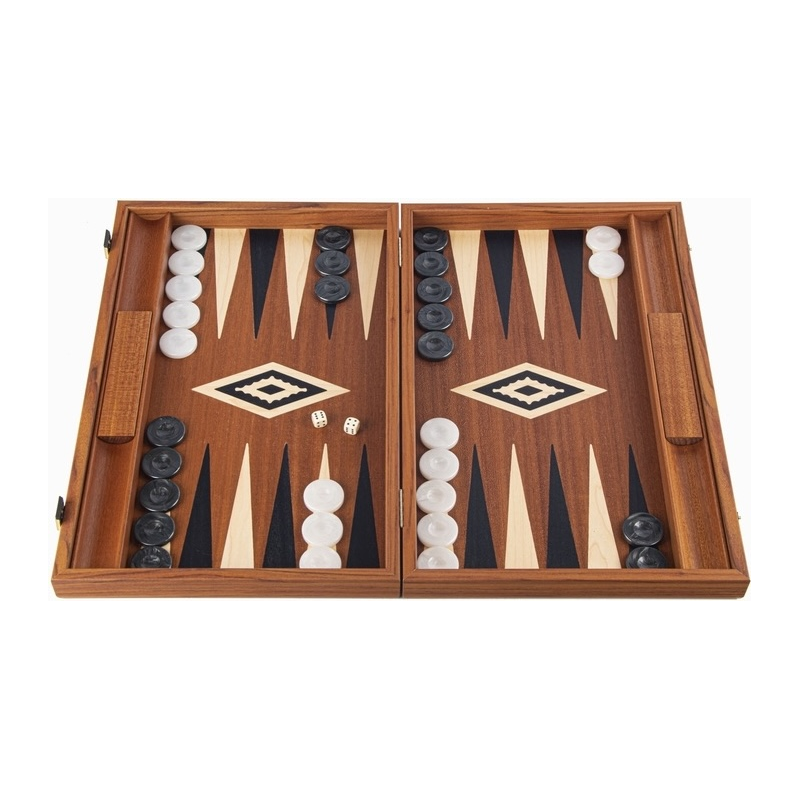 Un Backgammon 48 cm Haut de Gamme, de Luxe, fait main en Acajou