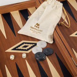 Un Backgammon 48 cm Haut de Gamme, de Luxe, fait main en Acajou