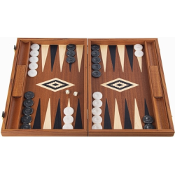 Un Backgammon 38 cm Haut de Gamme, de Luxe, fait main en Acajou