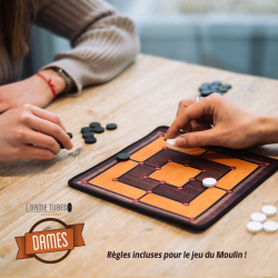 Jeu de dames Françaises et jeu du Moulin de voyage