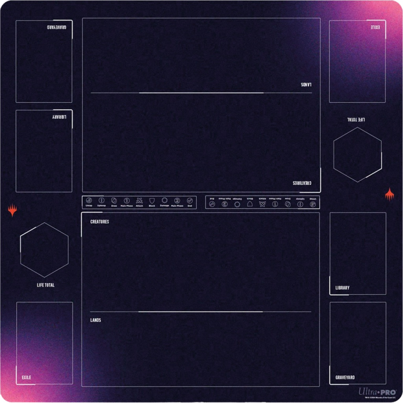 Tapis de cartes Ultra Pro de 60x60 cm Learn to Play 2 Player Battlemat