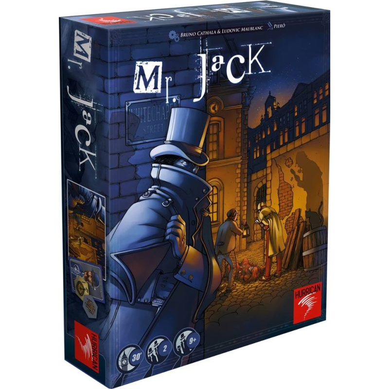 Mister Jack est un jeu de déduction pour 2 joueurs signé Bruno Cathala