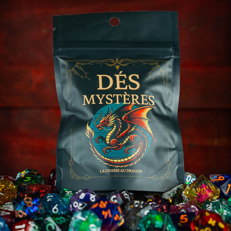 Un set de 7 dés aléatoire : set de dés Mystère Premium
