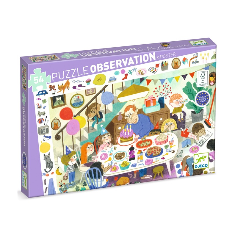Acheter puzzle Djeco Observation La fête d'anniversaire