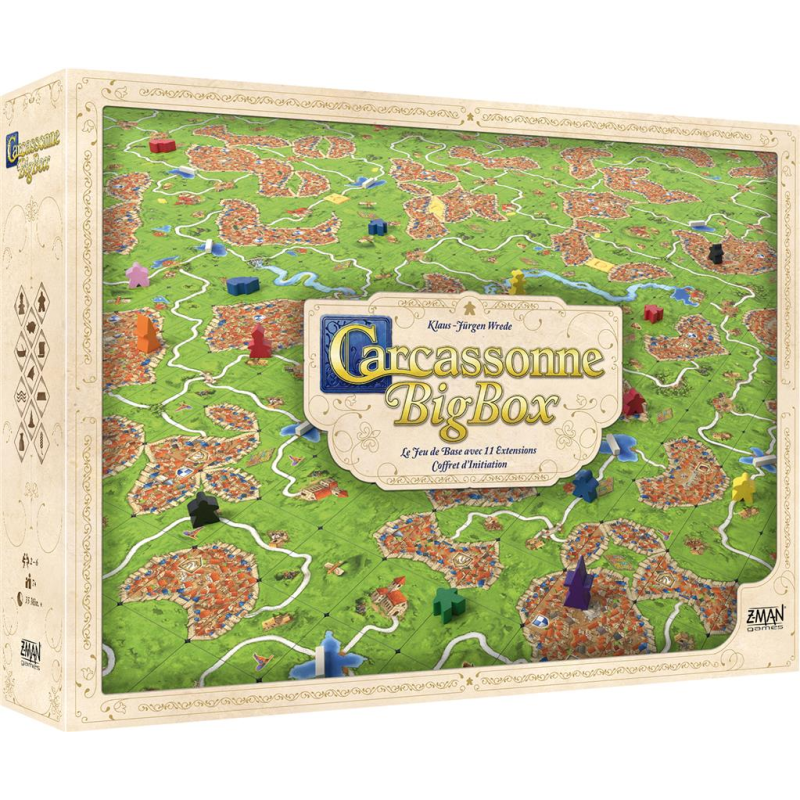 Carcassonne Big Box comprend le jeu de base et onze extensions.