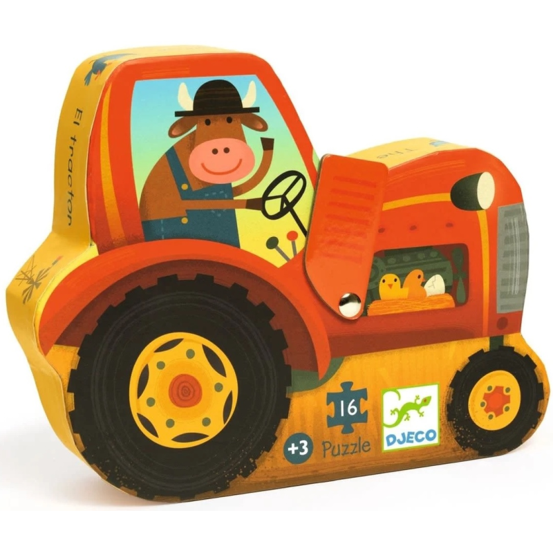 Acheter puzzle enfant Djeco silhouette Le Tracteur