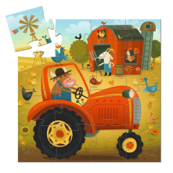 Acheter puzzle enfant Djeco silhouette Le Tracteur