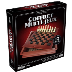 Acheter un coffret multi jeux en bois contenant 10 jeux
